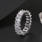 Fashion Luxury Cubic Zirconia Engagement Rings for Women Marquise Crystal Wedding Ring Party Jewelry Gift