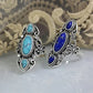 Zenat Victorian Women’s Faux Turquoise Carved Ring