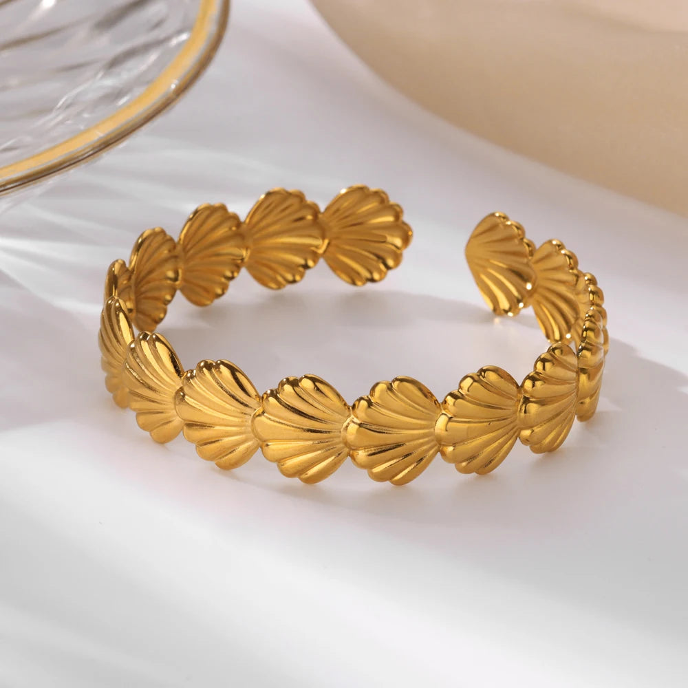 Shell Starfish 316L Stainless Steel Bangles for Women