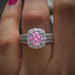Zenat Pink Cubic Zirconia Ring for Women