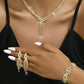 Zenat 4PC Women's Hollow Tassel Jewelry Set