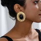 Zenat Round Geometric Stud Earrings – Women Party Gift