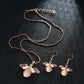 Zenat 3PC Waterdrop Rhinestone Necklace & Earrings Set
