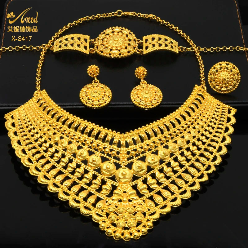 Zenat Luxury Indian style Jewelry Sets 24K Golden
