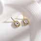 925 Silver Needle Green Flower Earrings For Women Korean Fashion Jewelry 2025 Trending Luxury Zircon Leaf Women's Stud Earrings