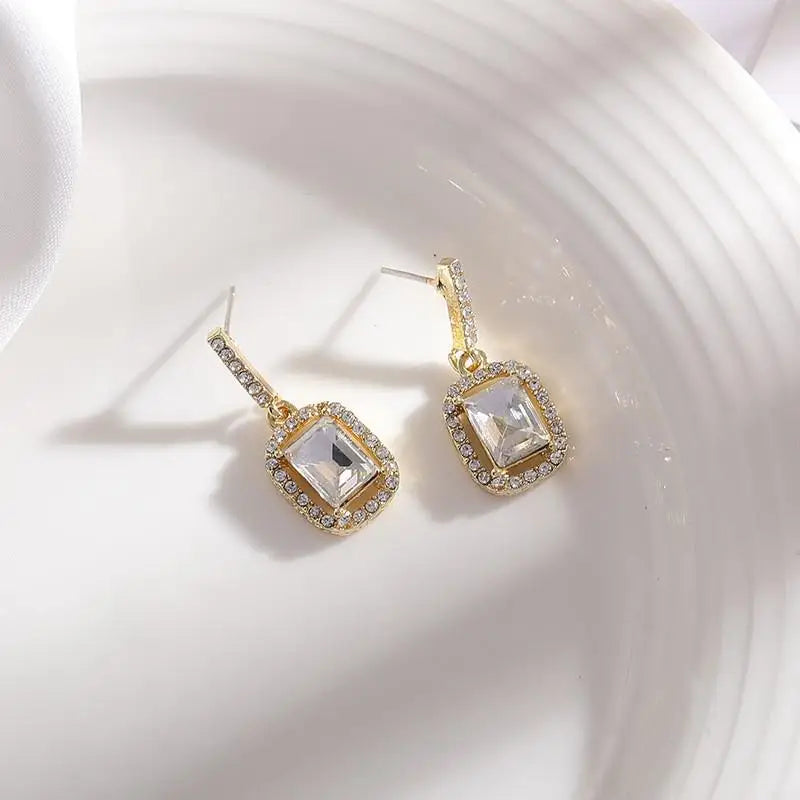 925 Silver Needle Green Flower Earrings For Women Korean Fashion Jewelry 2025 Trending Luxury Zircon Leaf Women's Stud Earrings