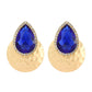 Zenat Big Round Metal Stud Earrings – Elegant Statement