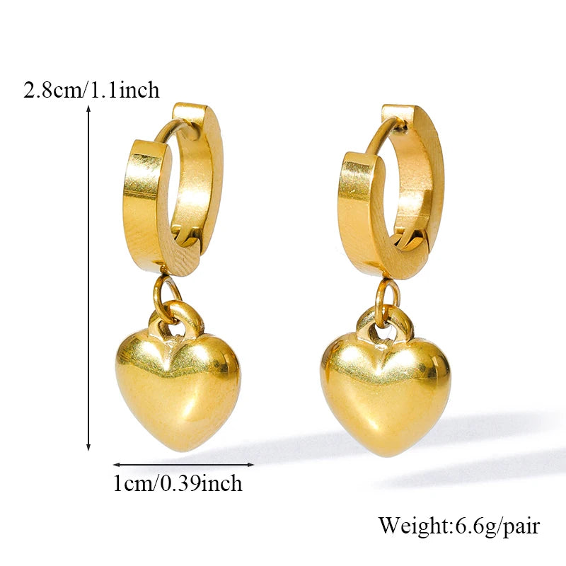 Zenat 316L Stainless Steel Love Necklace Set