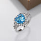 Zenat Sea Blue Cubic Zirconia Women’s Ring