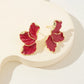 Zenat Metal Flower Statement Stud Earrings for Women