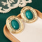 Zenat Round Geometric Stud Earrings – Women Party Gift