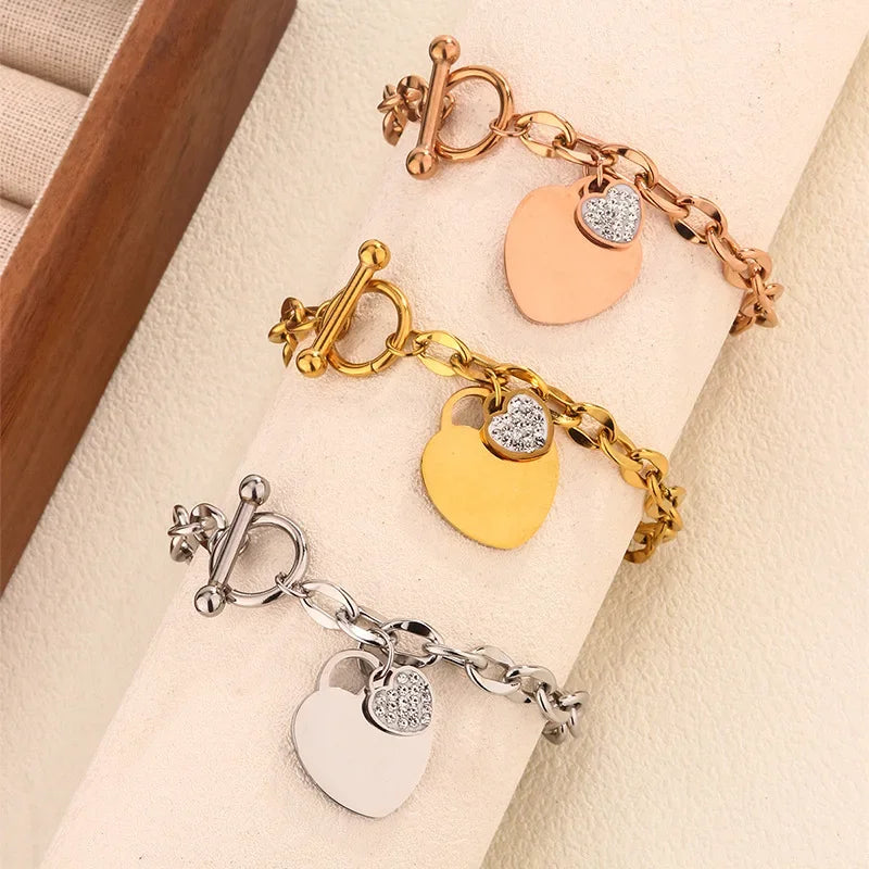 Zenat No Fade Stainless Steel Gold Plated Bracelet