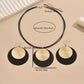Zenat 3PC Earrings & Necklace Set – Geometric Jewelry