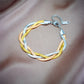 Zenat Stainless Steel Crossover Chain Necklace Bracelet