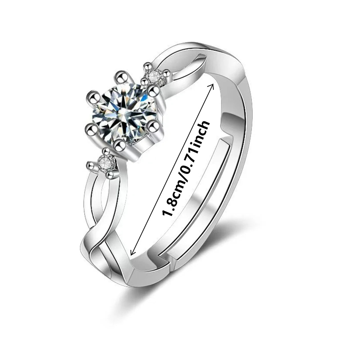 Zenat Vintage Hollow Zircon Adjustable Ring