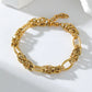 Twisted Bracelet 18K Gold Plated Waterproof 316 Steel