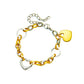 Pulsera Stainless Steel Heart Charm Bracelet for Women