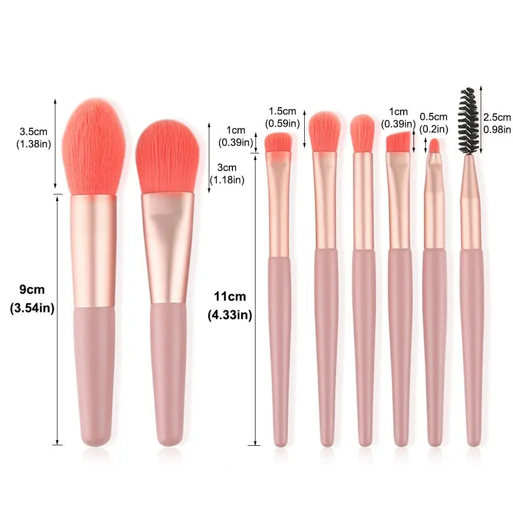 Zenat 8-Piece Premium Makeup Brush Set with Bag