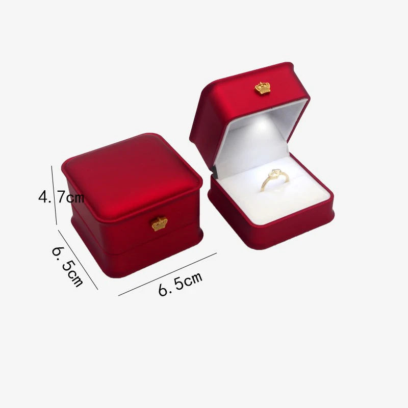Crown Jewelry Box With Lighted LED