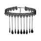 Zenat Neo-Gothic Black Lace Punk Choker Necklace