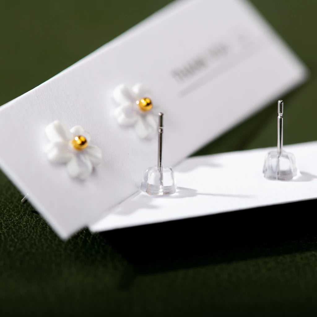 Zenat Handmade Multicolor Ceramic Flower Earrings