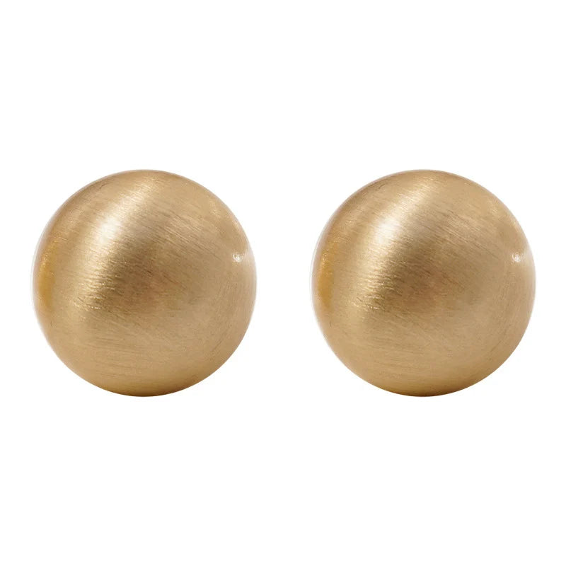 Zenat Brushed Frosted Semicircle Earrings – Luxurious 2023