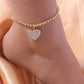 Zenat Rhinestone Chain Anklet for Women