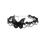 Zenat Neo-Gothic Black Lace Punk Choker Necklace