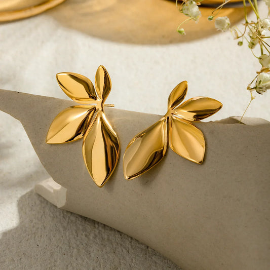 Zenat 925 Silver Leaf & Flower Earrings – Trendy 2025