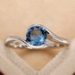 Zenat Sea Blue Cubic Zirconia Women’s Ring