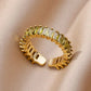 Delicate Colorful Zircon Rings for Women New In Gold Color Wedding Ring Aesthetic Fashion Jewelry Gift anillos mujer