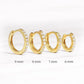 Zenat Rainbow Crystal Hoop Earrings – Minimal Small Huggie