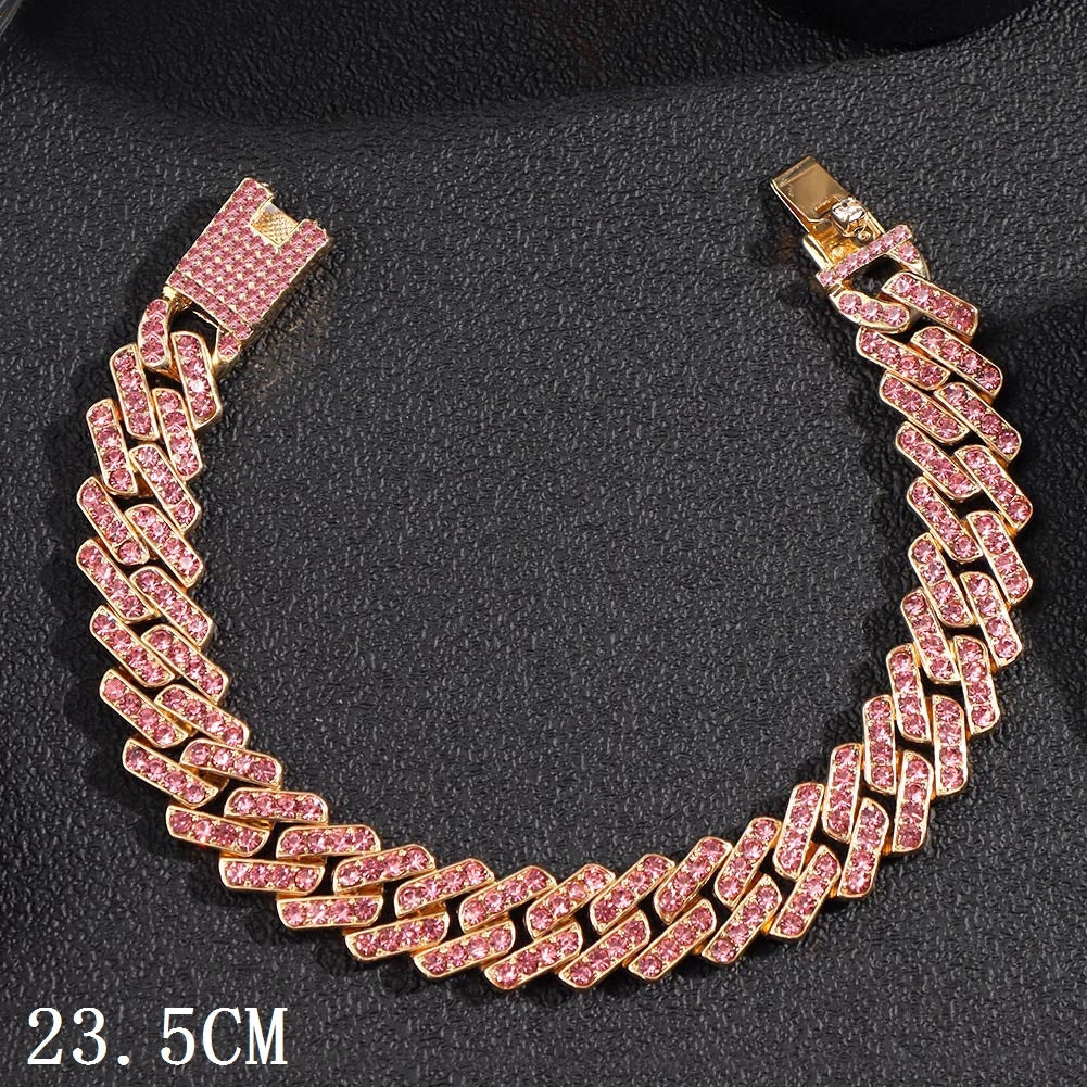 Zenat Iced Out Chunky Cuban Anklet for Women