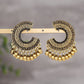 Zenat Colorful CZ Tassel Semicircle Jhumka