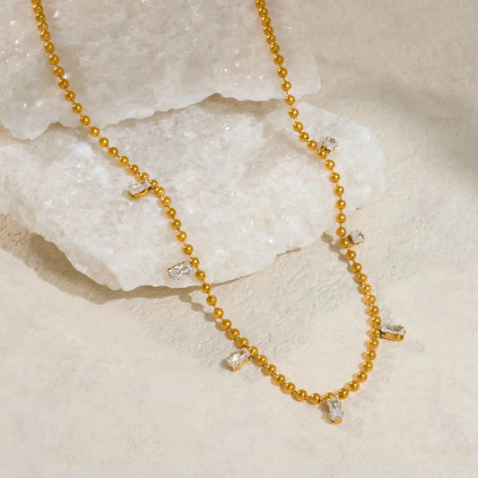 Zenat Tassel 18k Gold Plated Stainless Steel Tarnish Free