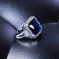 Zenat Luxury Prong Rings – Deep Blue Zircon