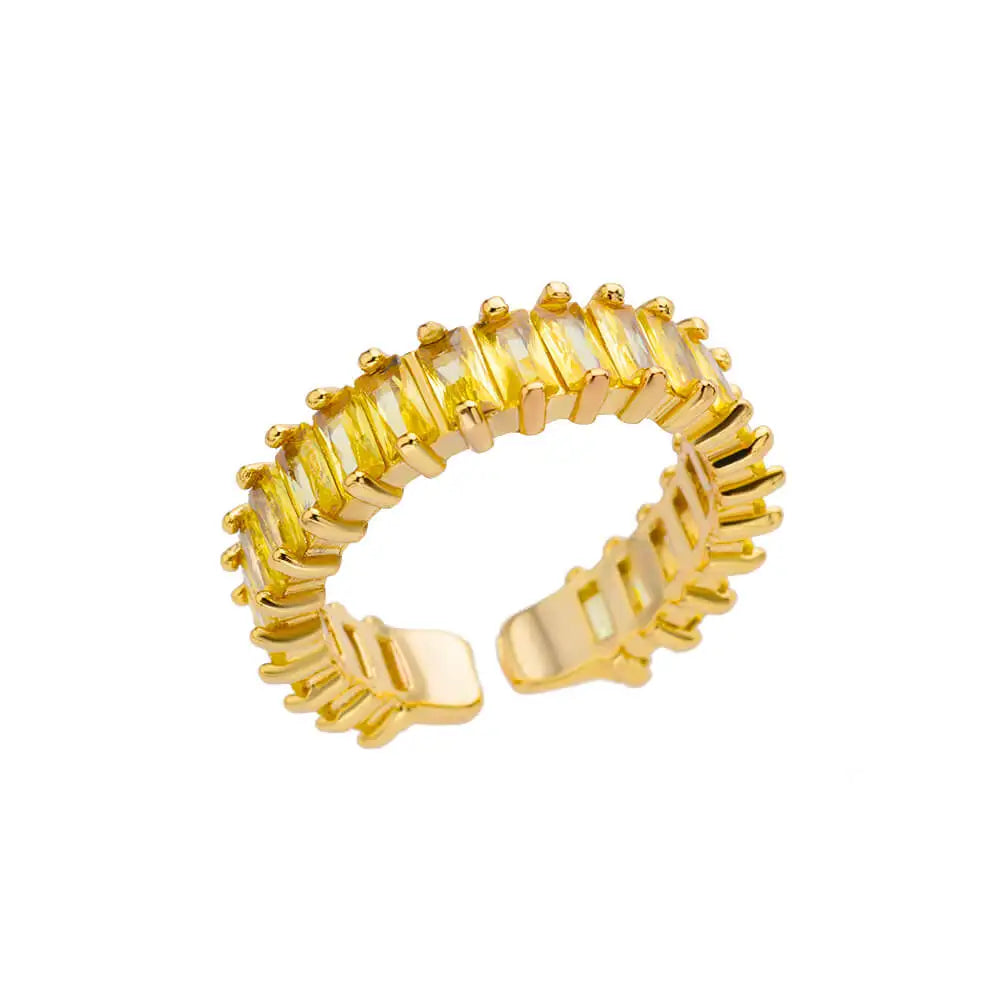 Zenat Mini Green Zircon Adjustable Ring