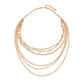 Zenat multi-layered Slender Pearl Round Necklace