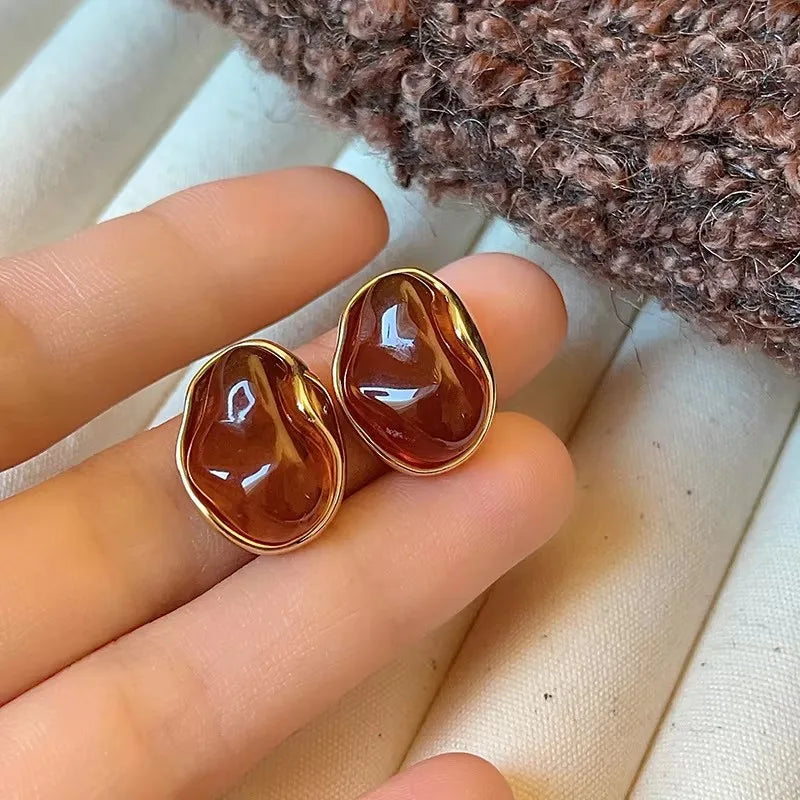 Zenat Brown Beer Bottle Pendant Drop Earrings for Women