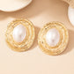 Zenat Round Geometric Stud Earrings – Women Party Gift