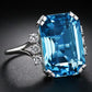 Zenat Sea Blue Cubic Zirconia Women’s Ring