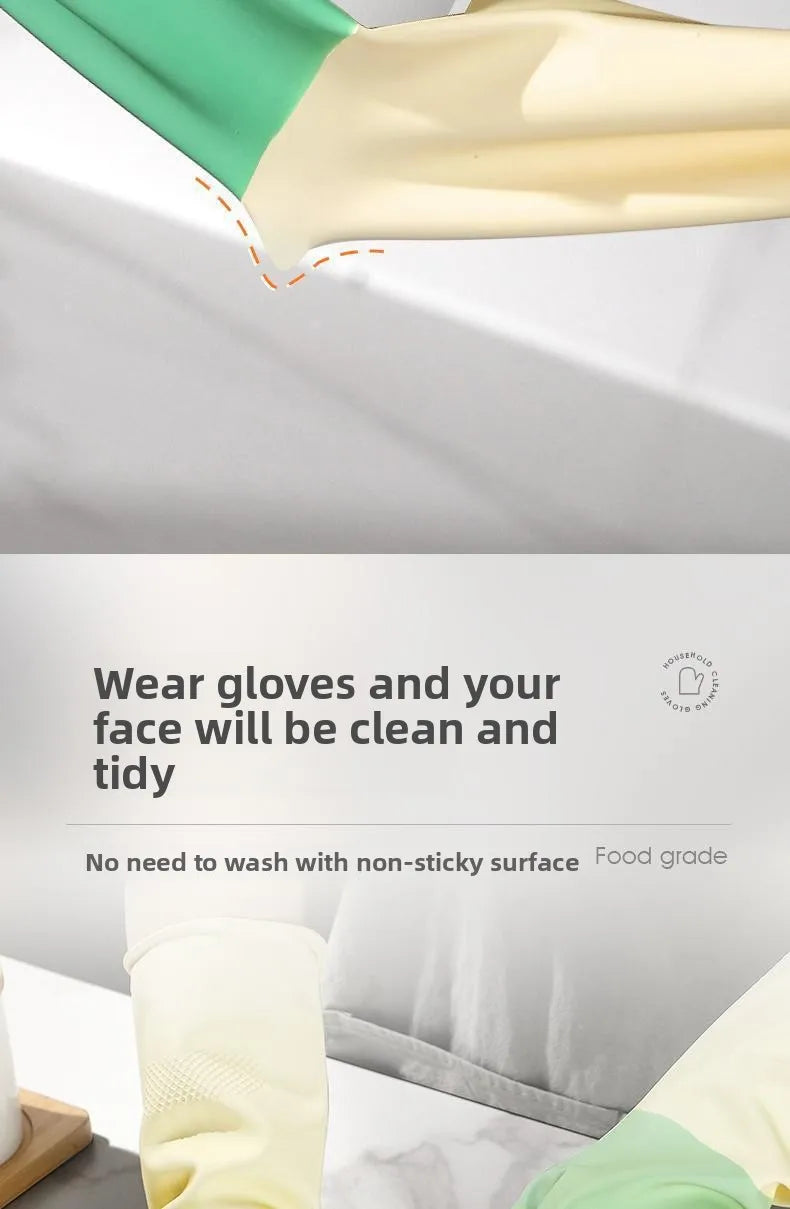 Zenat Thick Waterproof Latex Kitchen Gloves