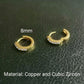 Zenat Rainbow Crystal Hoop Earrings – Minimal Small Huggie