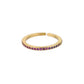Zena Mini Zircon Green Adjustable Gold Ring