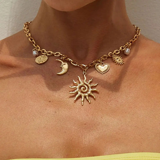 Zenat Ingemark 2025 Heart Sun Moon Pendant