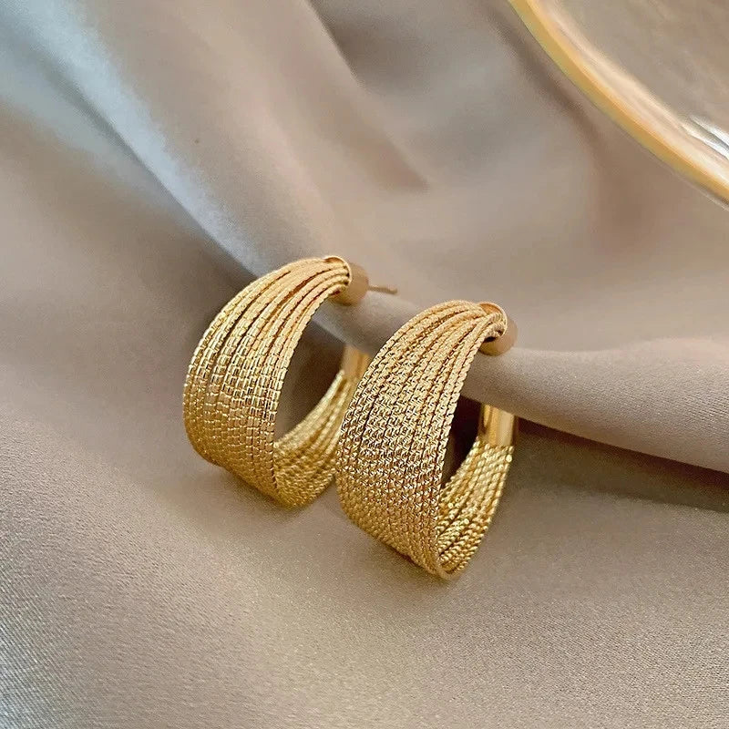 Zenat Multilayer Stud Earrings – Elegant Retro Women Jewelry