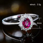 Zenat American Red Cubic Zirconia Ring