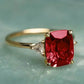 Zenat American Red Cubic Zirconia Ring