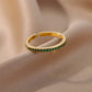 Zenat Mini Green Zircon Adjustable Ring