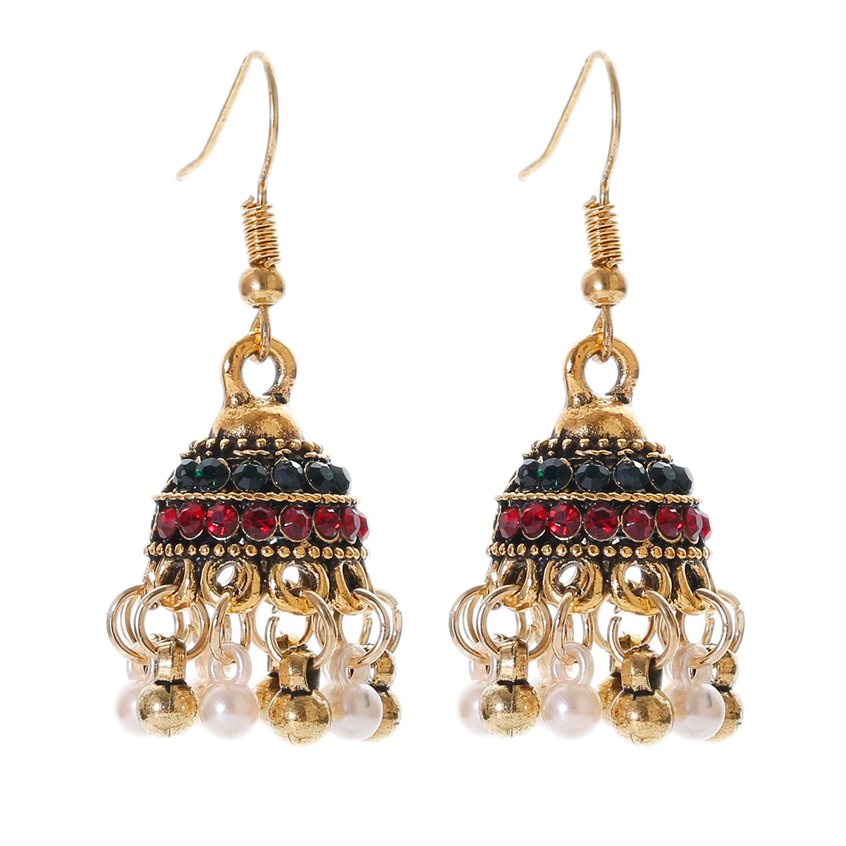 Zenat Trendy Indian Jhumka Charm Stud Earrings